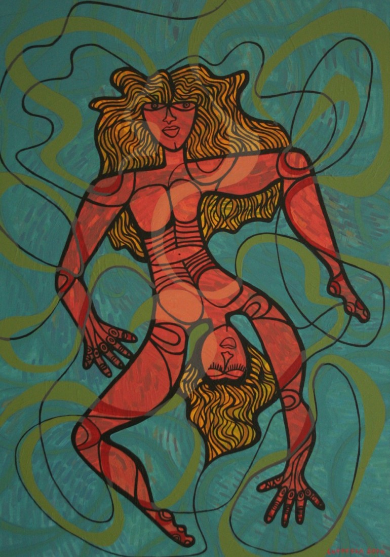 “Duo”  Acrílico sobre tela.  50 x 70 cm. 2010