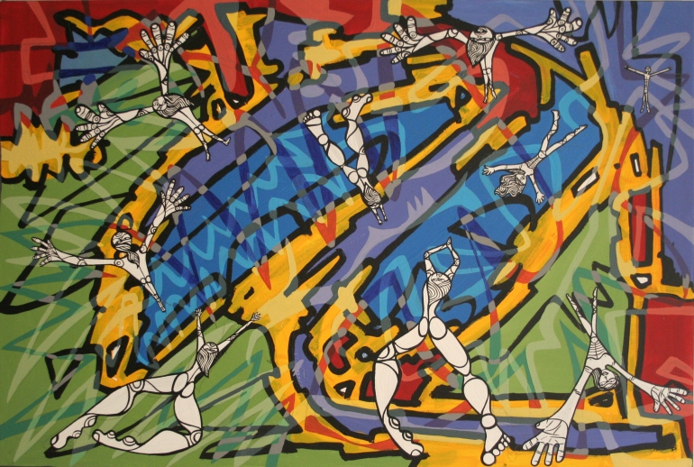 “Volar”  Acrílico sobre tela.  60 x 90 cm. 2011